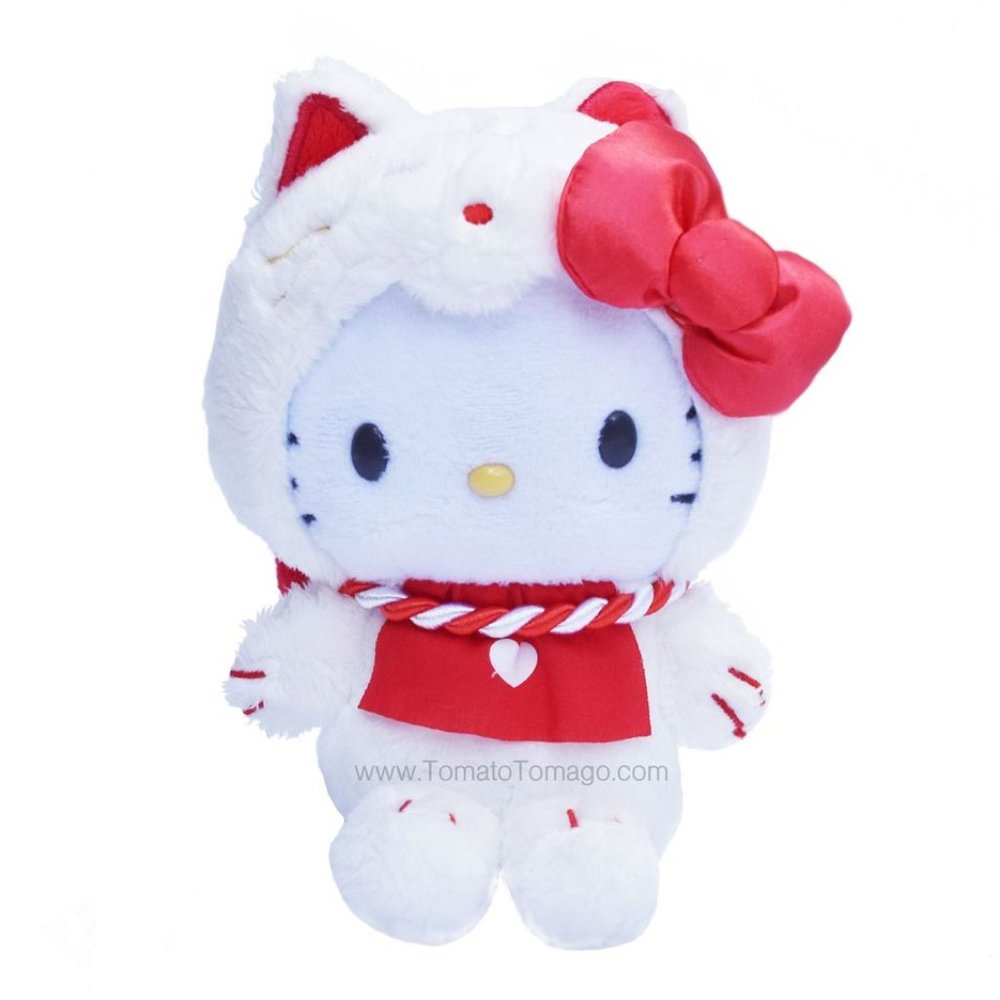 Hello Kitty Kitsune Fox Plush Keychain